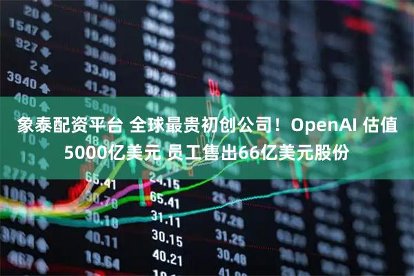 象泰配资平台 全球最贵初创公司!OpenAI 估值5000亿美元 员工售出66亿美元股份