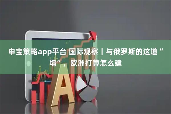 申宝策略app平台 国际观察｜与俄罗斯的这道“墙”，欧洲打算怎么建