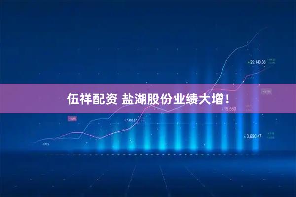 伍祥配资 盐湖股份业绩大增！